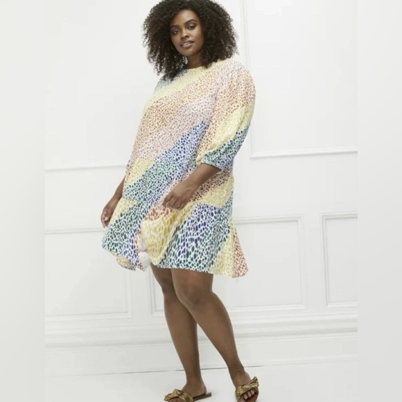 ELOQUII | Multicolor Patterned Women's Dress - Picture 2 of 2